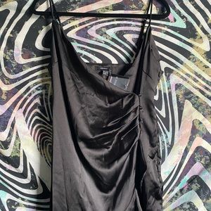 NWT Black Satin Cocktail Dress